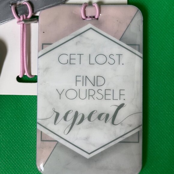 Mytagalongs Pastel Marble Travel Luggage Tags Set Inspirational Quotes & Symbols - Picture 8 of 9